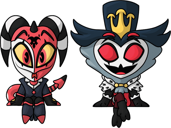 Concept of Blitzo & Stolas Monitor Buddiez