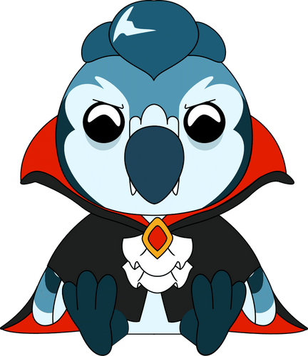 Concept of Vampire BlueJay Plush (9in)