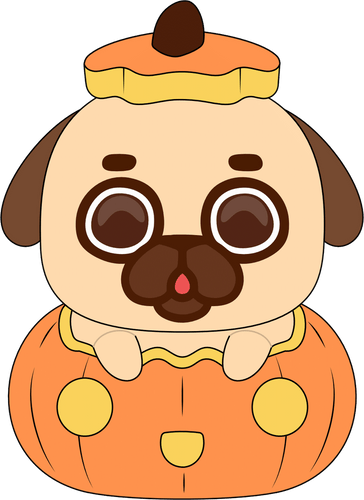 Concept of Halloween Puglie Plush (9in)