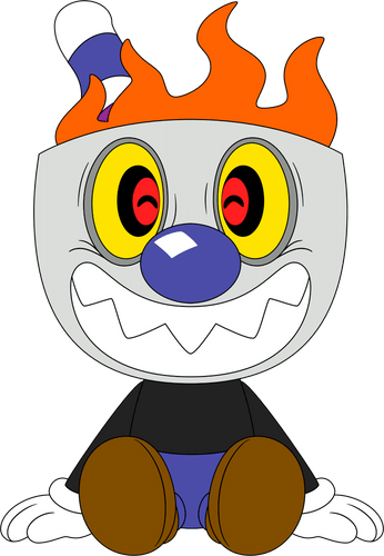 Concept of Vile Mugman Plush (9in)