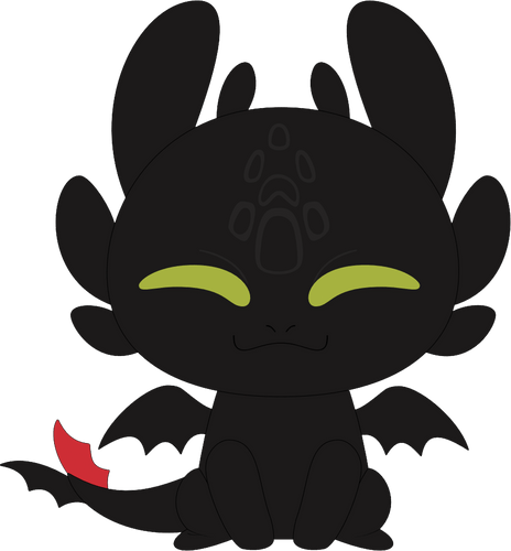 Concept of Toothless Keychain (5in)